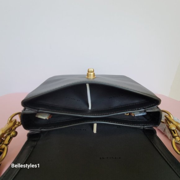 COACH Cassie 19 Smooth Leather Leopard Print Bag & Matching Wyn Small Wallet SET - Picture 12 of 16